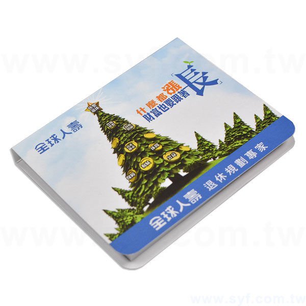 三合一銅版紙封面款便利貼-封面彩印(霧膜)-內頁單色印刷-尖頭PET五色標_0